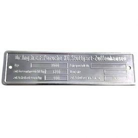 Chassis Identification Plate  