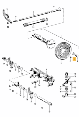 Camshaft Gear Bolt Locking Plate - all 356  