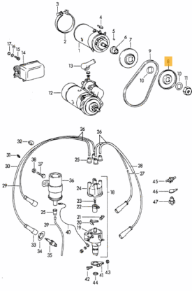 Dynamo / Generator Pulley (Outer) - all 356  