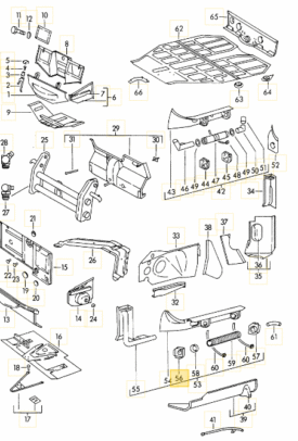 Heater Tube Support Brackets / Longitudinal Reinforcement Plates, RIGHT (Set of 2) (Simonsen Panel) - 356B T6, 356C  