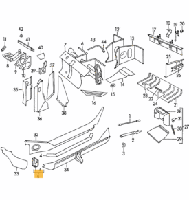 Heater Tube Support Brackets / Longitudinal Reinforcement Plate, (Set of 3) RIGHT (Simonsen Panel) - 356, 356A, 356B T5  
