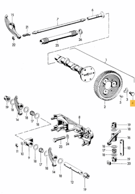 Camshaft Gear Hex Bolt - 356A, 356B, 356C  