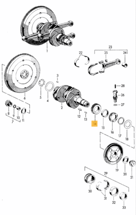 Crankshaft Gear (Steel) (used) - all 356  