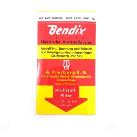 Decal, Bendix for early 911 Electric Fuel Pump  