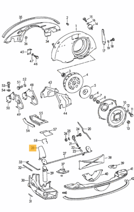 Engine Tinware, Carburettor Pre-Heat Air Duct (Restored) - 356A, 356B, 356C  