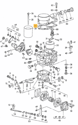 Carburettor, Paper Gasket - Solex 40PBIC  
