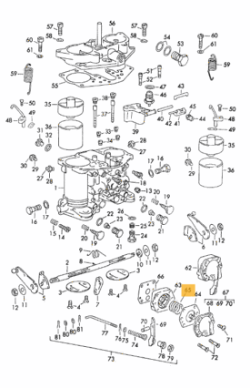 Carburettor, Spring - Solex 40PII-4  