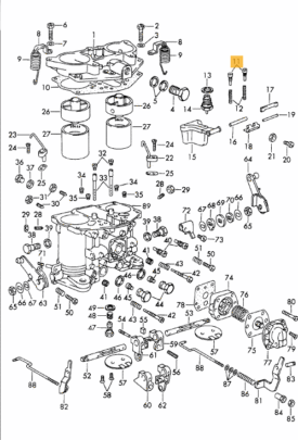 Carburettor, Spacer Screw - Solex 40PII-4  