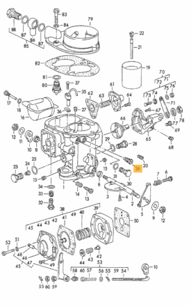 Carburettor, Jet G45 - Solex 40PBIC  