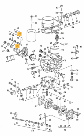 Carburettor, Lever - Solex 32PBI  
