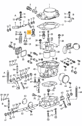 Carburettor, Accelerator Pump / Piston - Zenith 32NDIX  