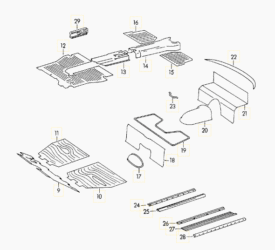 Pedal Floor Board Set (RHD) - 356 Pre A  