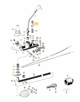 Gear Shift Lock Assembly (Brass) with Spring & 2 new keys (Used Original) - 356B  356C  