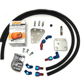 Oil Filter, Full Flow External Conversion Kit (with Tap) (Blue / Red Hose Fittings)  