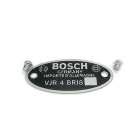 Distributor, Bosch BR18 Name Plate with Rivets  