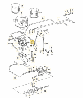Nut,  Exhaust Flanges at Head & Timing Cover (3RD piece of Case), & Carburettor to Manifold Flanges (PACK OF 10) - all 356  